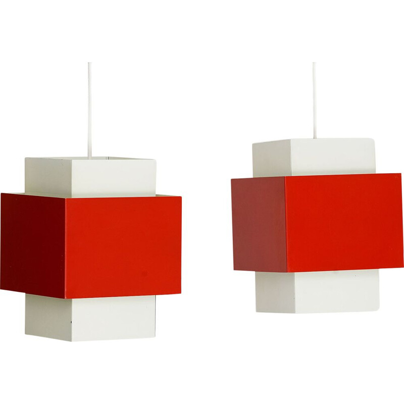 Pair of Hans-Agne Jakobsson T174 "Selectra" vintage wall lights for H-A Jakobsson, Markaryd AB. Sweden 1960