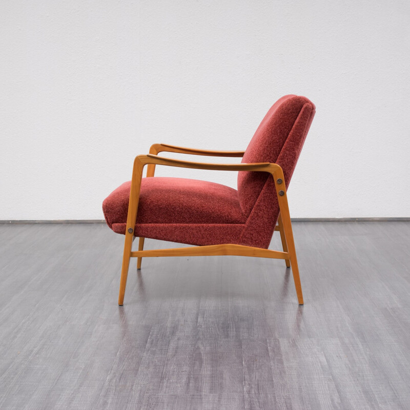 Vintage armchair in cherry - 1960s