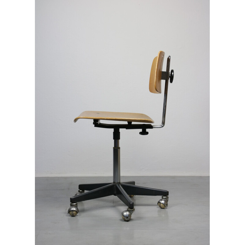 Cadeira de escritório giratória regulável Vintage