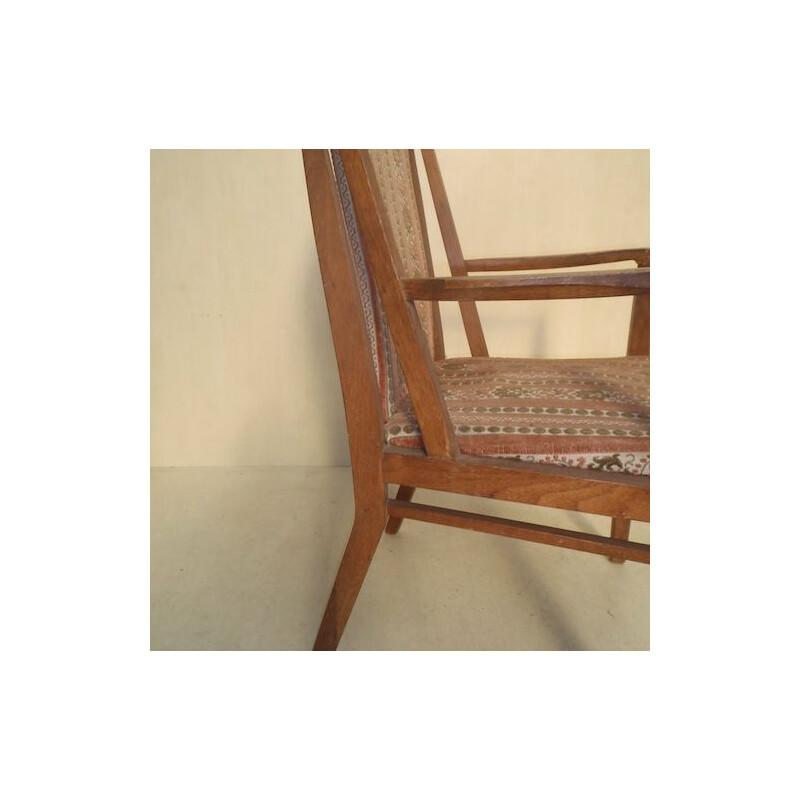 Vintage Amerikaanse notenhouten fauteuil van Drexel company 1960
