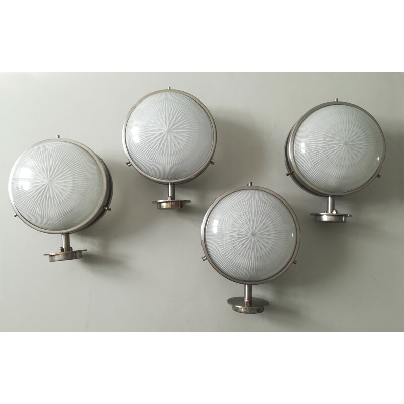 Set of 4 vintage wall lamps by Sergio Mazza for Artemide - 60s