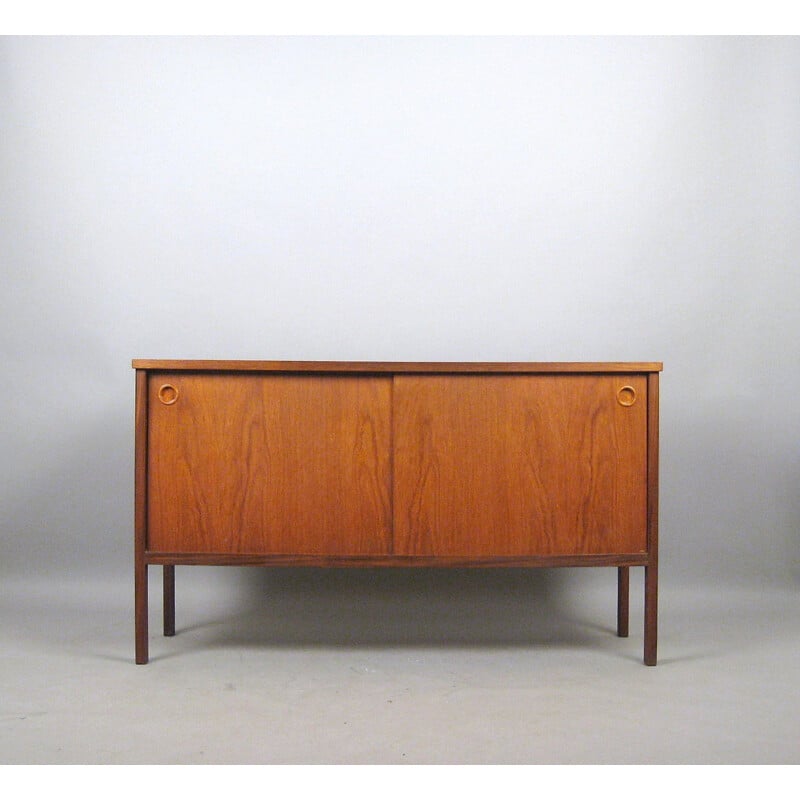 German teak sideboard with sliding doors - 1950s