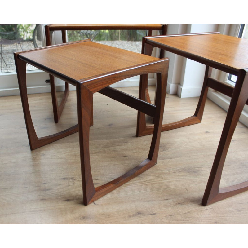 Vintage teak nesting tables by R. Bennett for G-Plan 1960