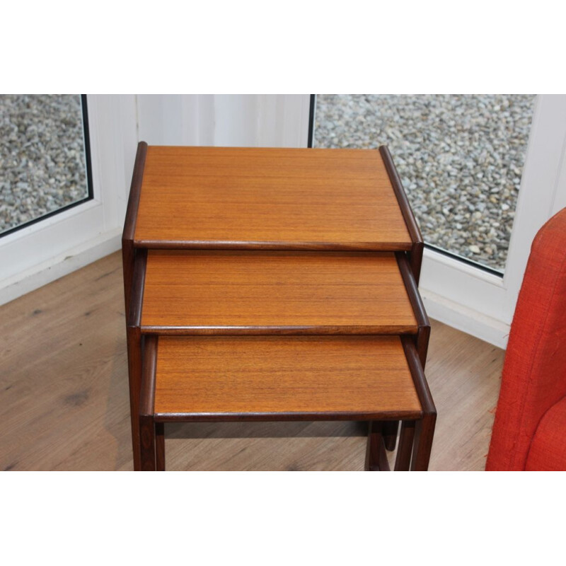 Vintage teak nesting tables by R. Bennett for G-Plan 1960