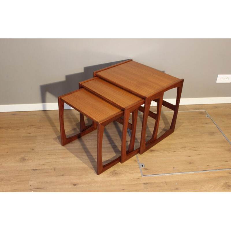 Vintage teak nesting tables by R. Bennett for G-Plan 1960