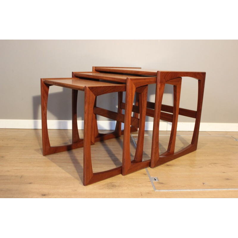 Vintage teak nesting tables by R. Bennett for G-Plan 1960