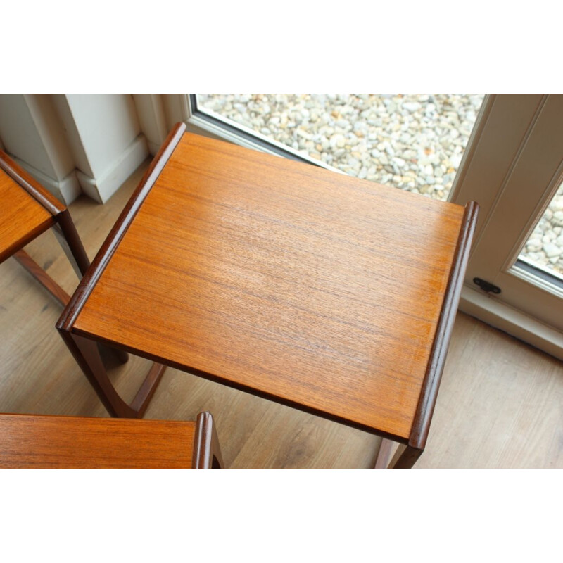 Vintage teak nesting tables by R. Bennett for G-Plan 1960