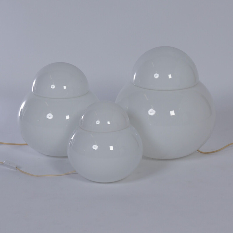 Set of 3 Lamps vintage Daruma by Sergio Asti for Candle, 1960s
