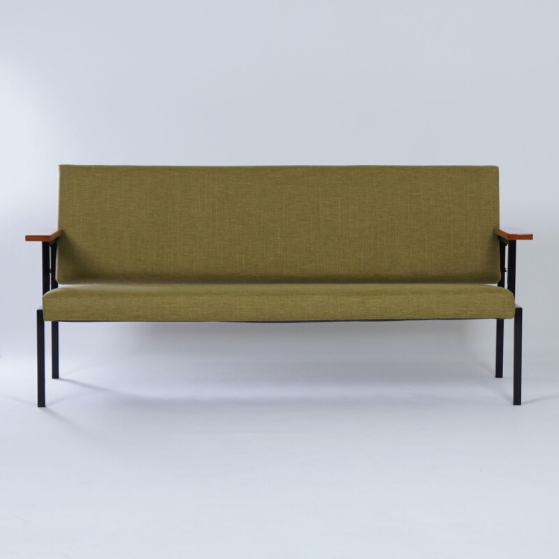 Sofá vintage de Gijs van der Sluis, verde retapizado 1960