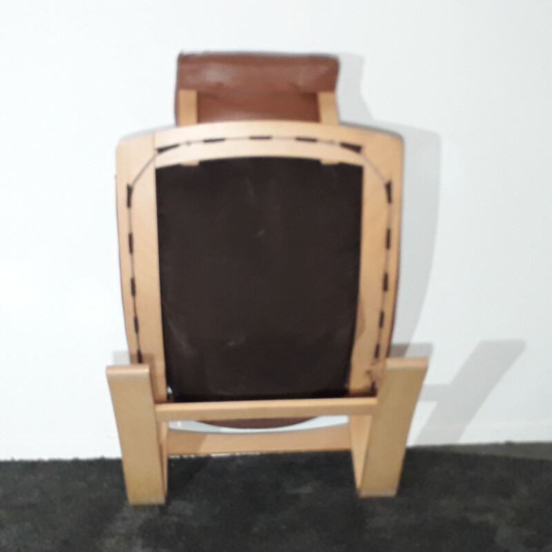 Vintage Kroken armchair by Åke Fribytter with ottoman 1970 