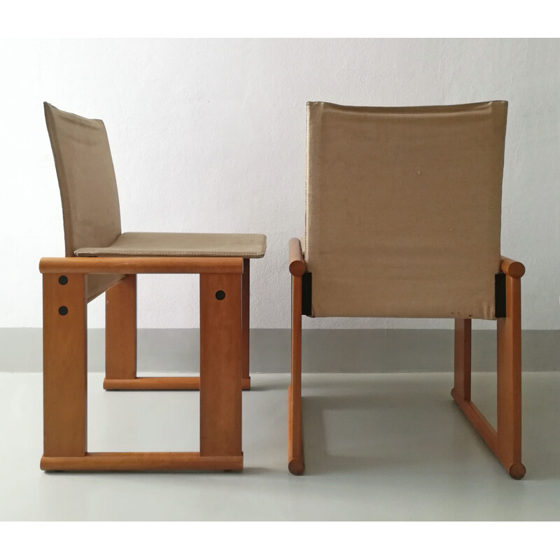 Pair of Monk Chair vintage Tobia Scarpa for Molteni 1970s