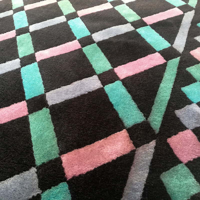 Wool carpet, vintage Ottavio Missoni for T and J Vestor 1980s