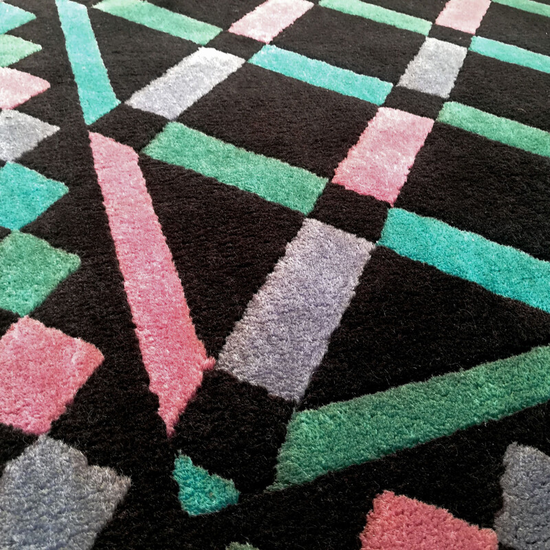 Wool carpet, vintage Ottavio Missoni for T and J Vestor 1980s