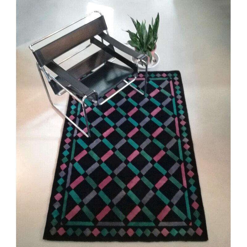 Wool carpet, vintage Ottavio Missoni for T and J Vestor 1980s