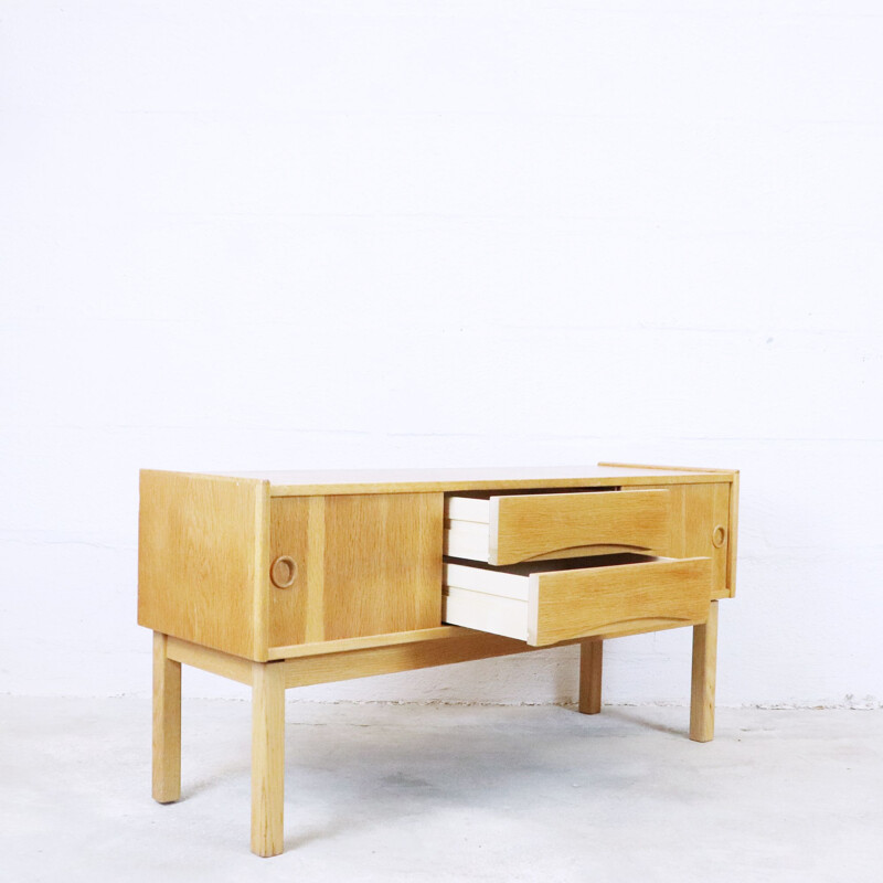 Vintage Swedish console in beechwood