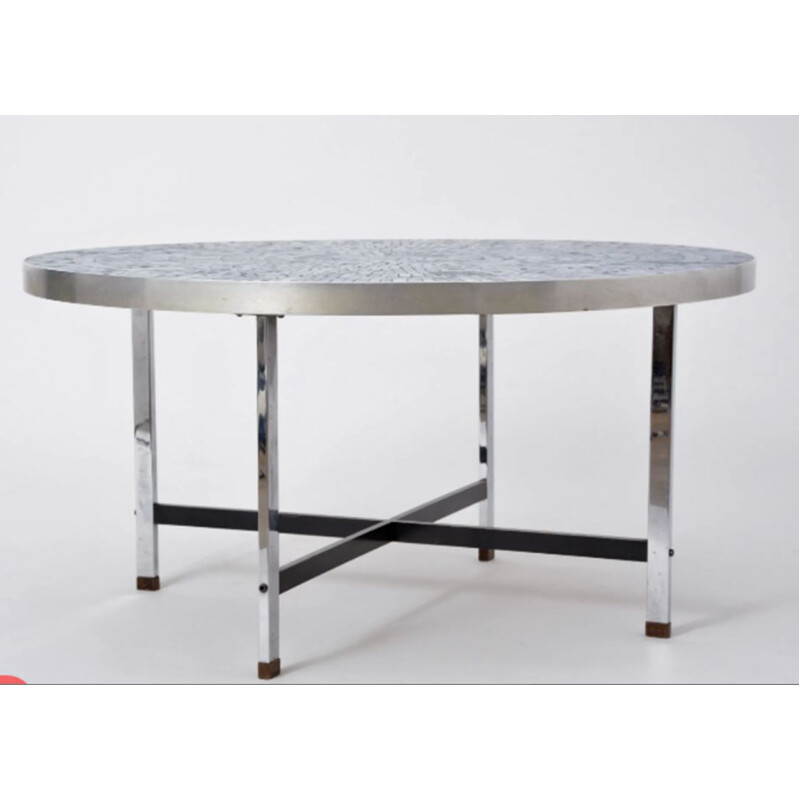 Vintage mosaic table by Berthold Muller 1970