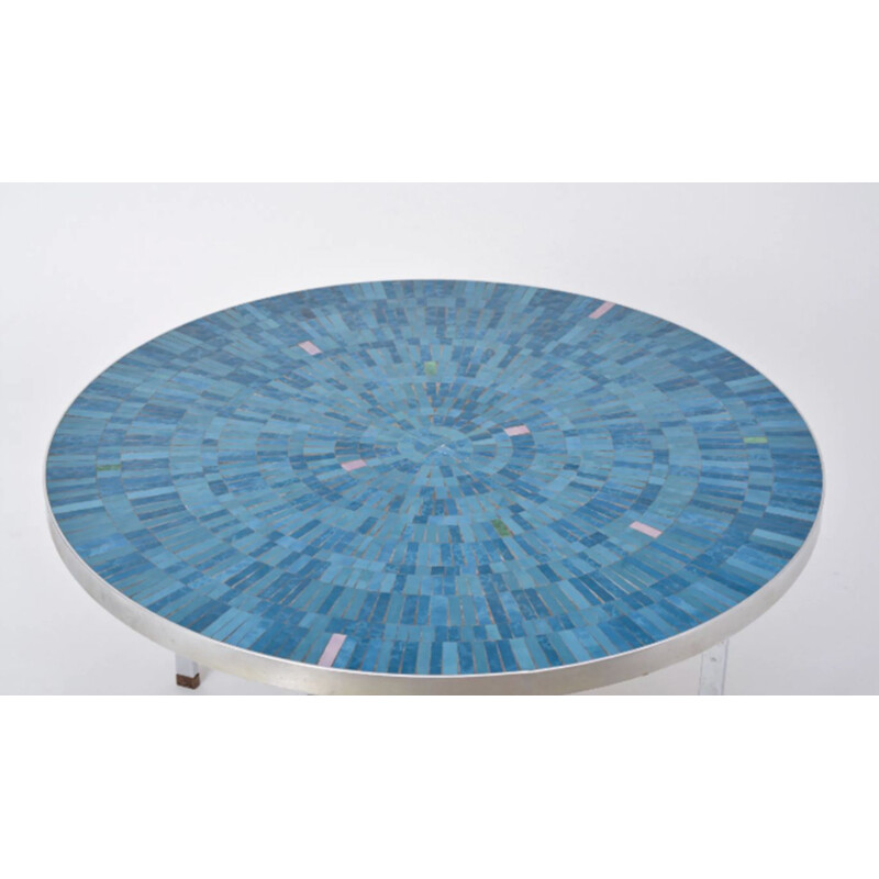 Vintage mosaic table by Berthold Muller 1970