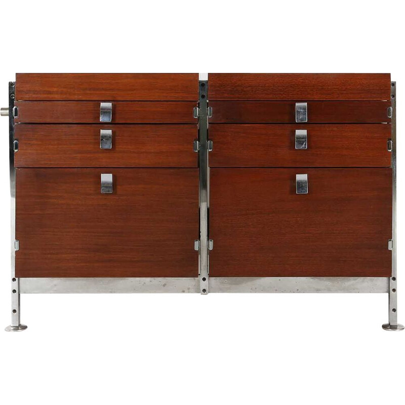 Double chest of drawers vintage by Jules Wabbes for  Mobilier Universel 1960