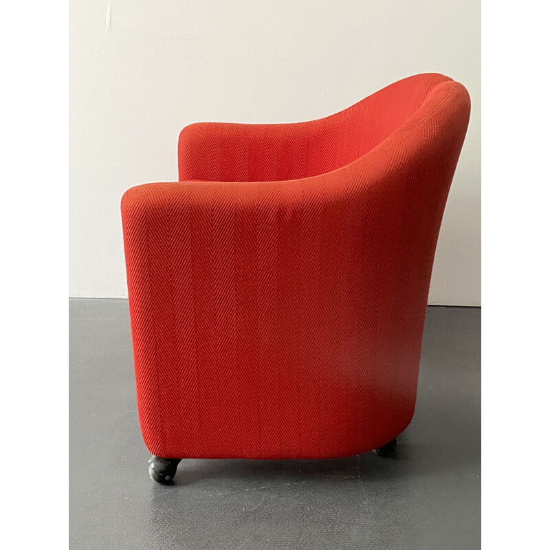 Armchair Red PS142  by Eugenio Gerli for Tecno Italy, 1960s