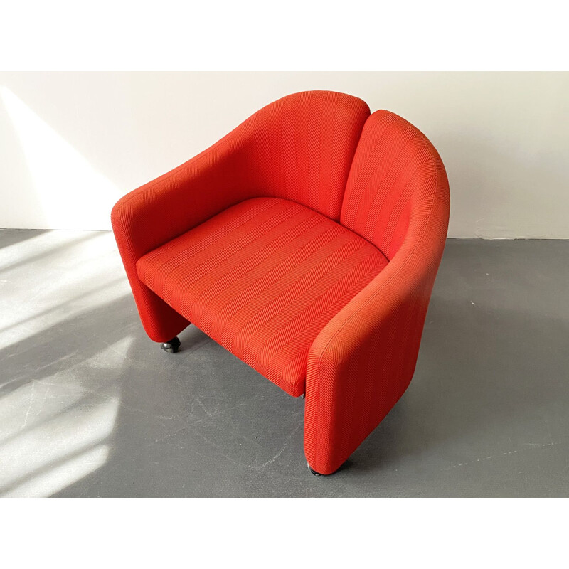 Armchair Red PS142  by Eugenio Gerli for Tecno Italy, 1960s