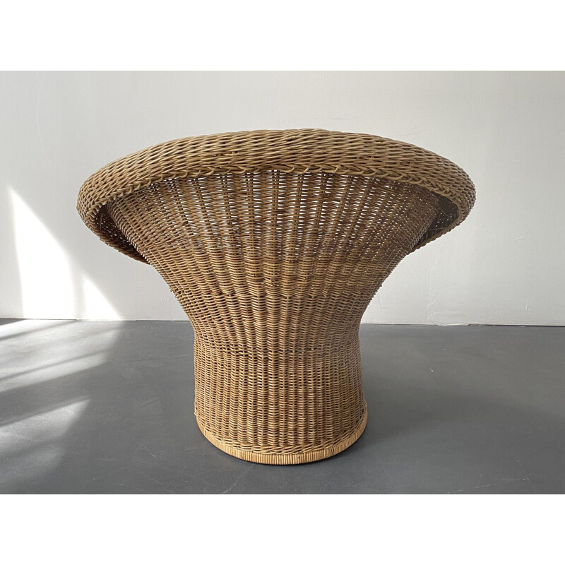 Mid Century E10 Wicker Lounge Chair by Egon Eiermann, 1950s