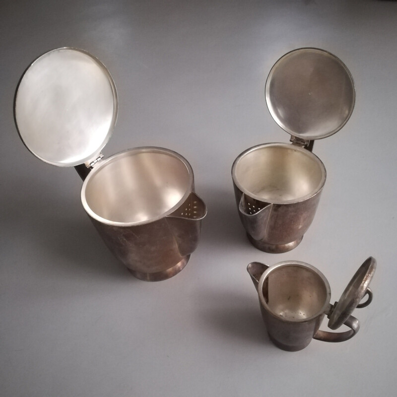 Set van 3 vintage theepotten van Gio Ponti voor Fratelli Calderoni, 1940