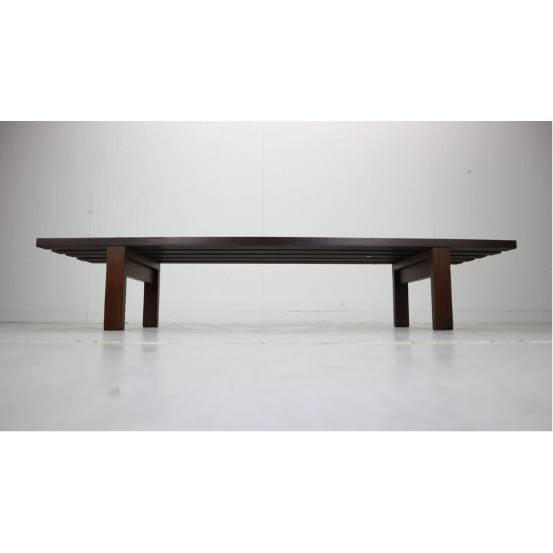 Wenge slat bench vintage Martin Visser for 't Spectrum Dutch 1961