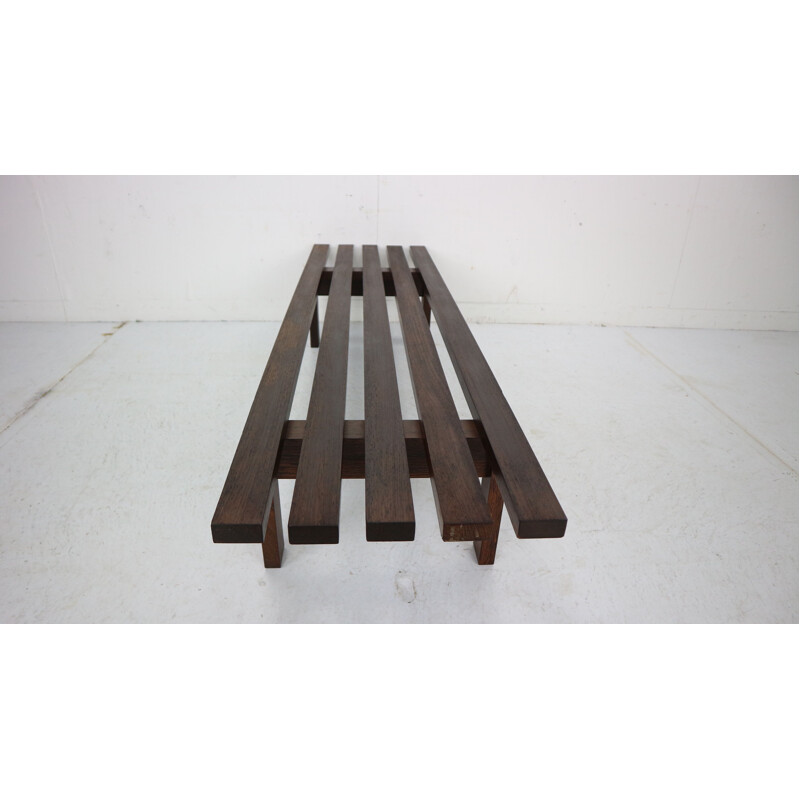 Wenge slat bench vintage Martin Visser for 't Spectrum Dutch 1961