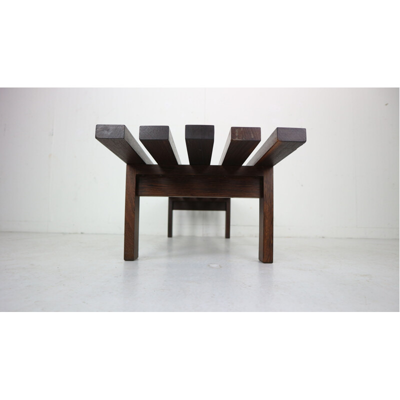 Wenge slat bench vintage Martin Visser for 't Spectrum Dutch 1961