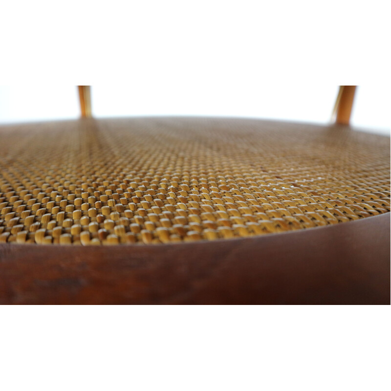 Vintage coffee table FD 515 round by Peter Hvidt and Orla Molgaard Nielsen for France and Son