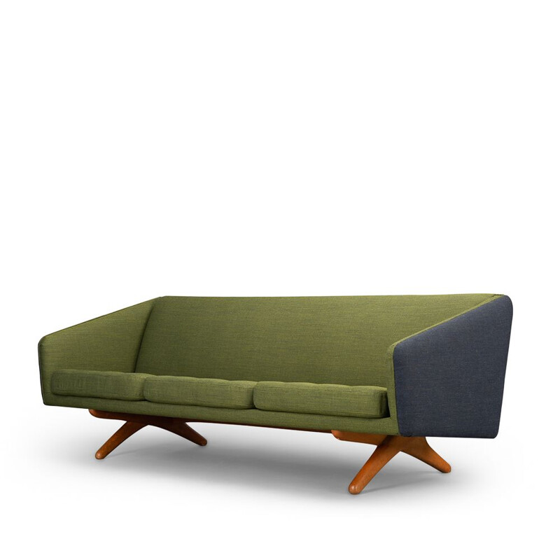 3-Seater Sofa  Mid-Century Green Model ML-90 by Illum Wikkelsø for Michael Laursen, 1960s