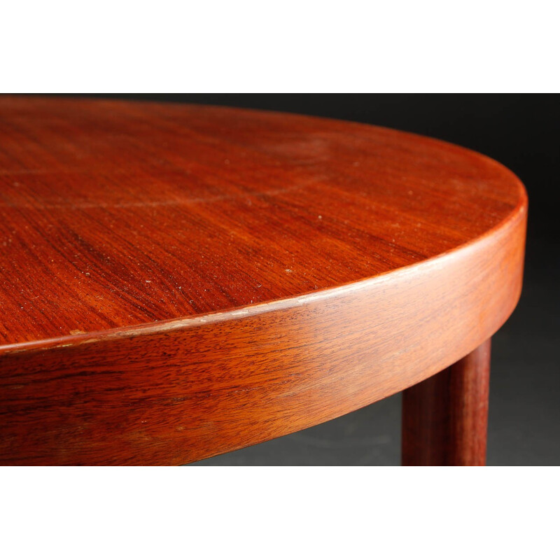 Round rosewood table, Kai KRISTIANSEN - 1950s 