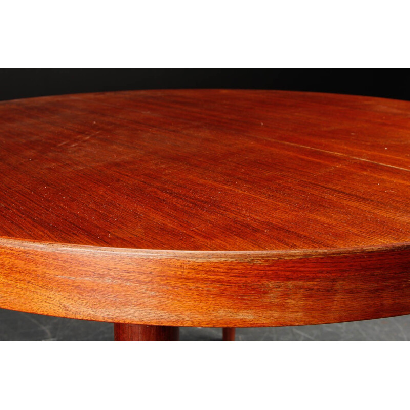 Round rosewood table, Kai KRISTIANSEN - 1950s 