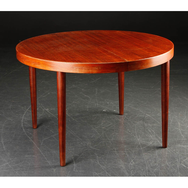 Round rosewood table, Kai KRISTIANSEN - 1950s 