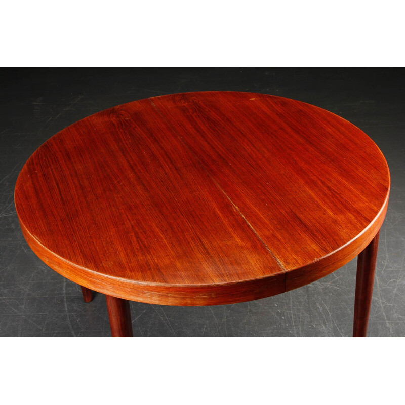 Round rosewood table, Kai KRISTIANSEN - 1950s 