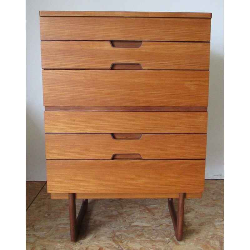 Vintage teak chest of drawers by G.Hoffstead for Uniflex International