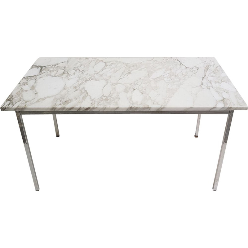 Vintage marble desk table by florence Knoll 1960