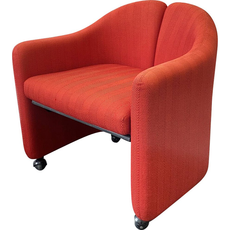 Armchair Red PS142  by Eugenio Gerli for Tecno Italy, 1960s