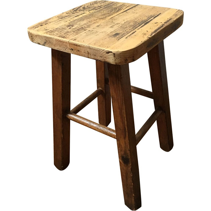 Vintage Wooden Stool Country style