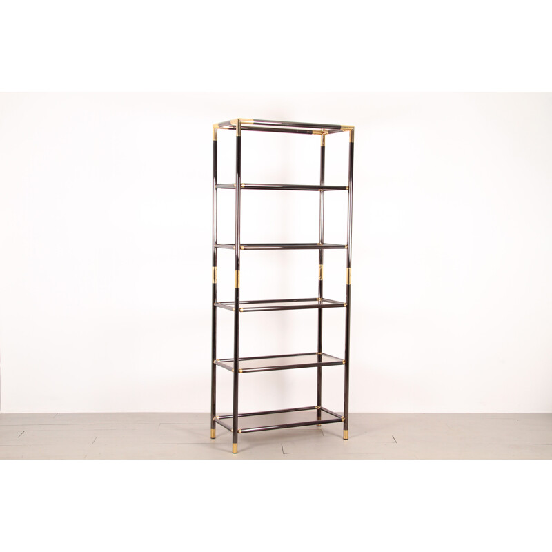 Mid century bookcase in tubular brass - 1970s