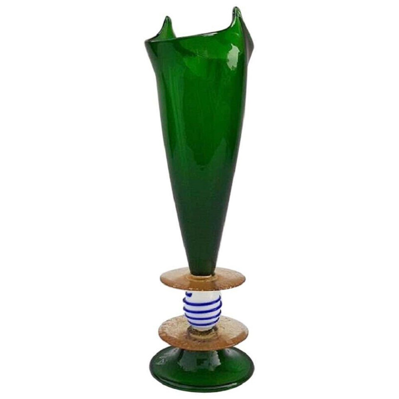 Vintage 'Memphis' vase by Ettore Sottsass for Formia, 1985