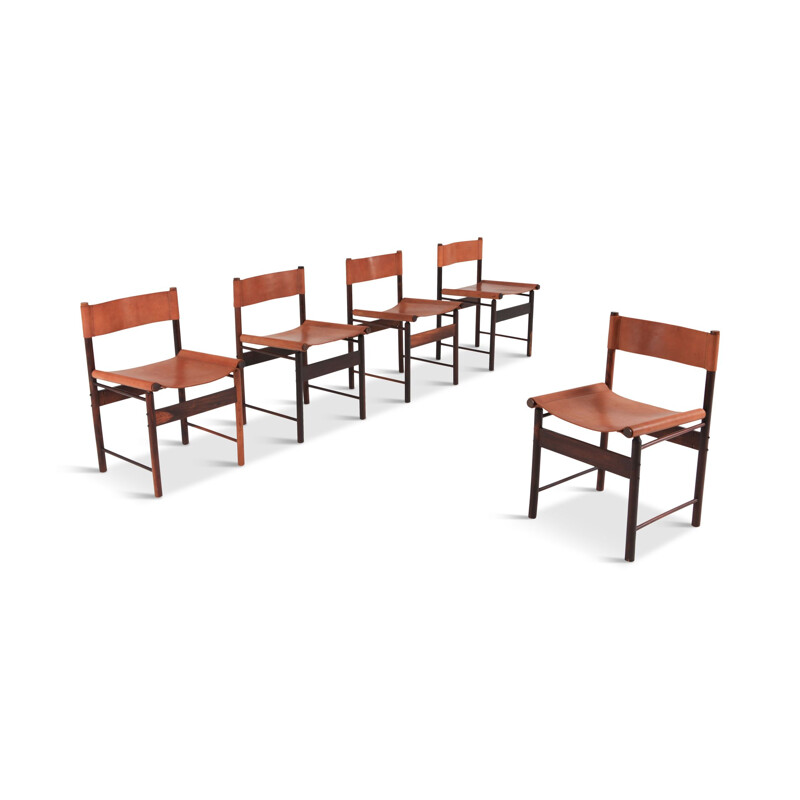 Set of 4 chairs vintage in jacaranda by Jorge Zalszupin 1955