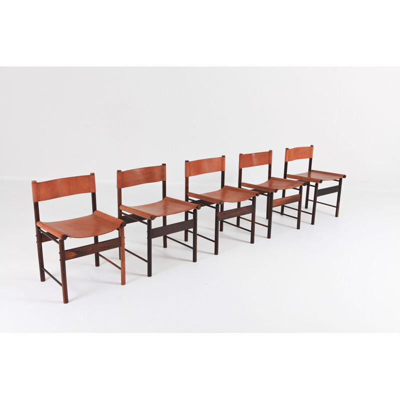 Set of 4 chairs vintage in jacaranda by Jorge Zalszupin 1955