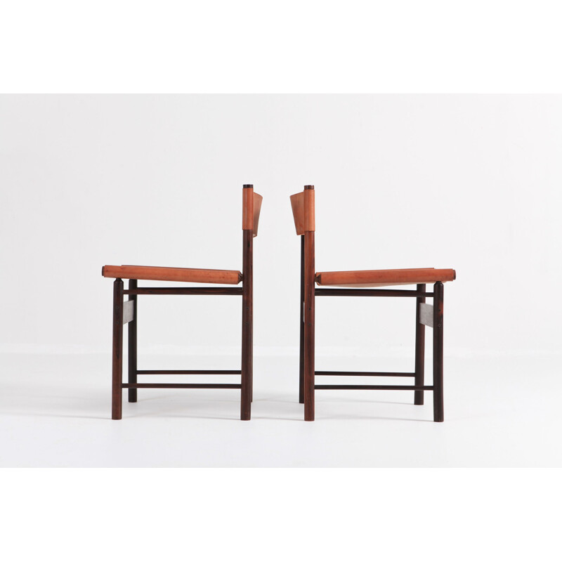 Lot de 4 chaises vintage en jacaranda de Jorge Zalszupin 1955