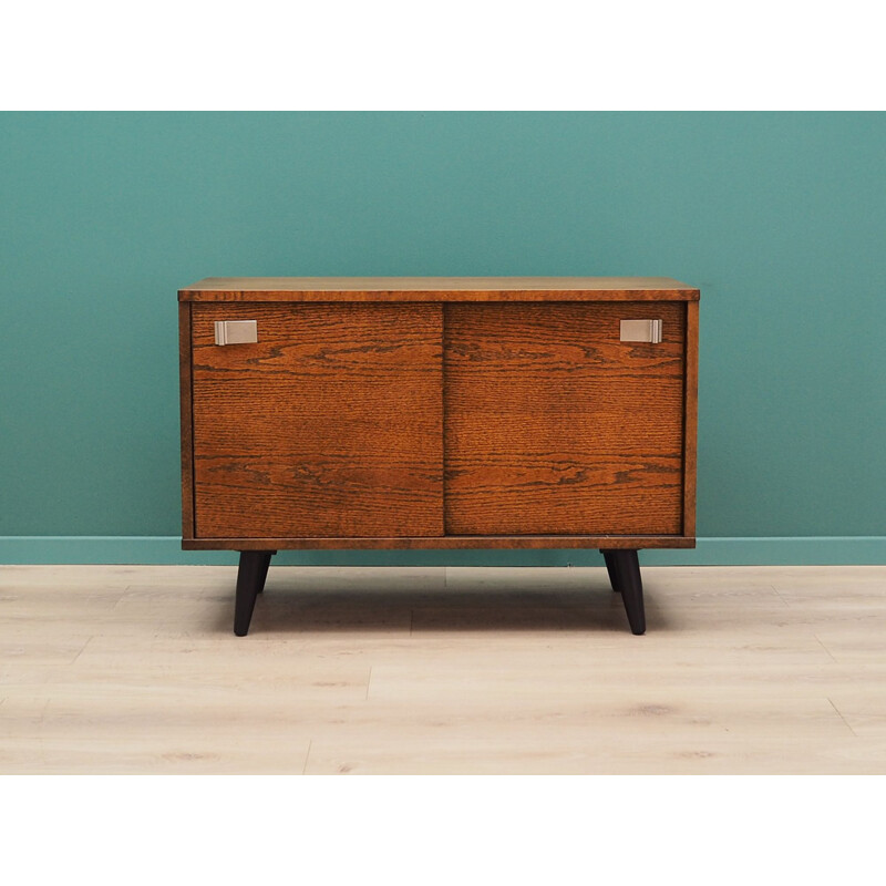 Vintage Danish oak veneer chest of drawers 1970
