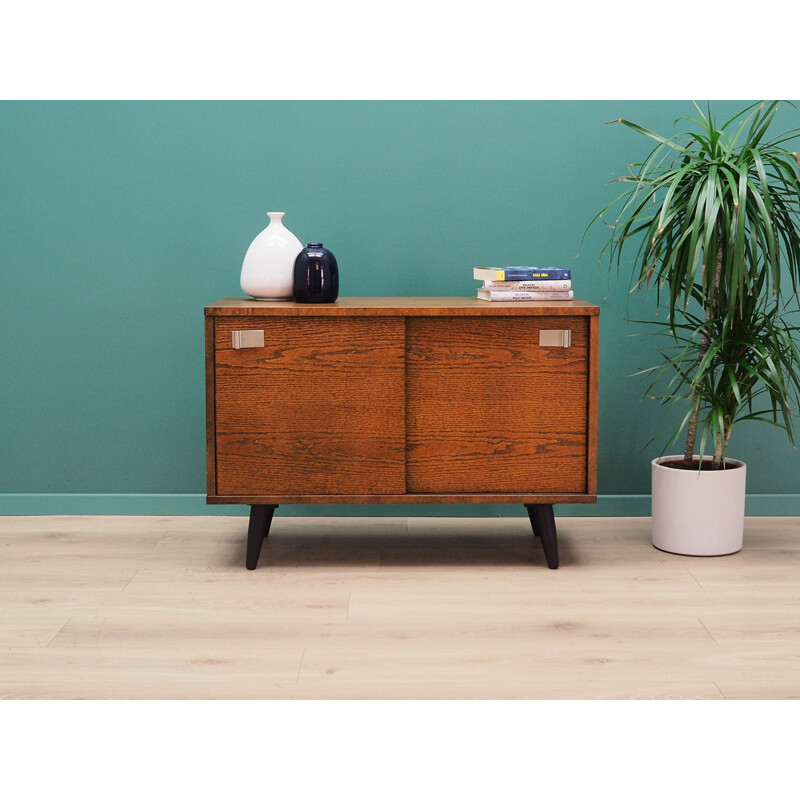 Vintage Danish oak veneer chest of drawers 1970