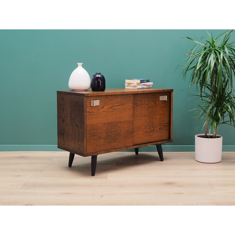 Vintage Danish oak veneer chest of drawers 1970