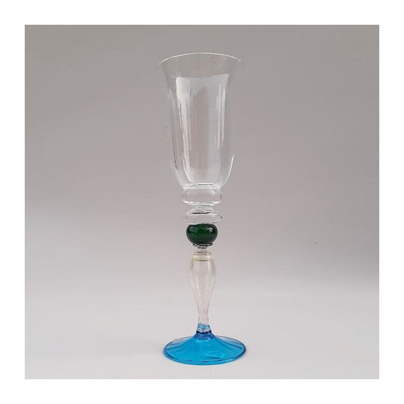 Vintage 'Memphis' glass by Ettore Sottsass for Formia, 1985