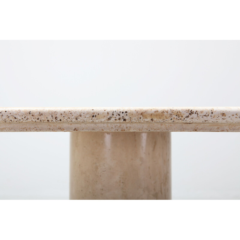 Vintage Dining table in travertine by Mario Bellini