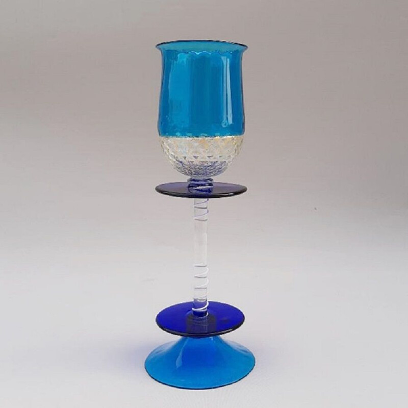 Verre 'Memphis' vintage par Ettore Sottsass pour Formia, 1985